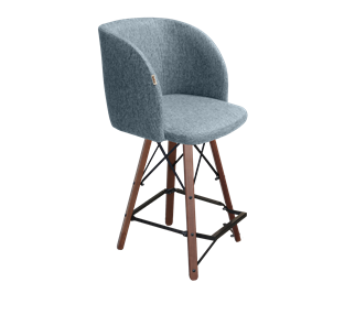 Полубарный стул SHT-ST33 / SHT-S80-1 (синий лед/темный орех/черный) в Артеме