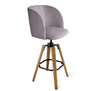 Полубарный стул SHT-ST33 / SHT-S93 (сиреневая орхидея/браш.коричневый/черный муар) в Артеме