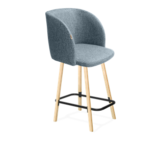 Полубарный стул SHT-ST33 / SHT-S94-1 (синий лед/прозрачный лак/черный муар) в Артеме