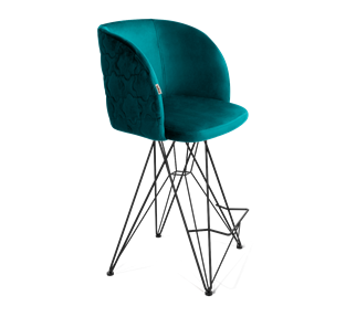 Полубарный стул SHT-ST33-1 / SHT-S66-1 (альпийский бирюзовый/черный муар) во Владивостоке