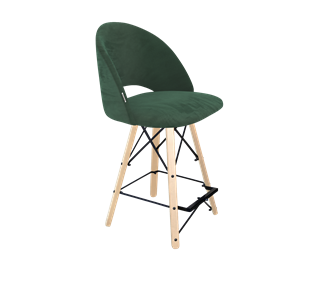 Полубарный стул SHT-ST34 / SHT-S80-1 (лиственно-зеленый/прозрачный лак/черный) в Артеме