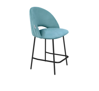 Полубарный стул SHT-ST34-1 / SHT-S29P-1 (голубая пастель/черный муар) в Находке