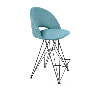 Полубарный стул SHT-ST34-1 / SHT-S66-1 (голубая пастель/черный муар) в Артеме