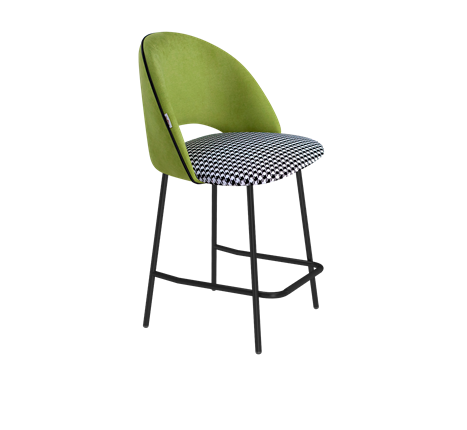 Полубарный стул SHT-ST34-3 / SHT-S29P-1 (оливковый/гусиная лапка/черный муар) во Владивостоке - изображение