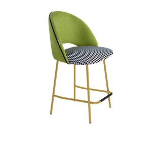 Полубарный стул SHT-ST34-3 / SHT-S29P-1 (оливковый/гусиная лапка/золото) во Владивостоке - предосмотр