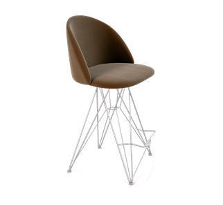 Полубарный стул SHT-ST35 / SHT-S66-1 (кофейный ликер/хром лак) в Артеме