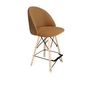 Полубарный стул SHT-ST35 / SHT-S80-1 (горчичный/прозрачный лак/черный) в Артеме