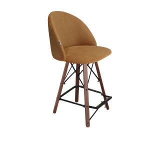 Полубарный стул SHT-ST35 / SHT-S80-1 (горчичный/темный орех/черный) в Артеме