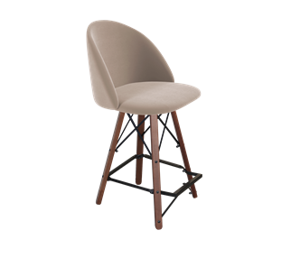 Полубарный стул SHT-ST35 / SHT-S80-1 (латте/темный орех/черный) в Артеме