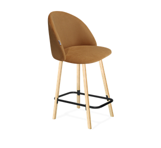 Полубарный стул SHT-ST35 / SHT-S94-1 (горчичный/прозрачный лак/черный муар) в Находке