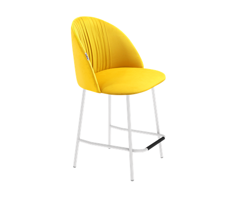 Полубарный стул SHT-ST35-1 / SHT-S29P-1 (имперский жёлтый/белый муар) во Владивостоке - изображение