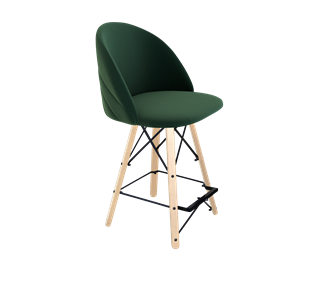 Полубарный стул SHT-ST35-2 / SHT-S80-1 (лиственно-зеленый/прозрачный лак/черный) во Владивостоке