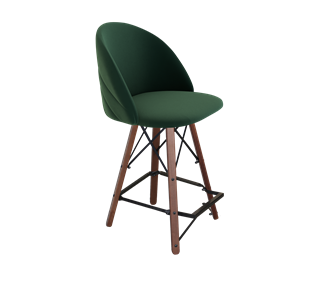 Полубарный стул SHT-ST35-2 / SHT-S80-1 (лиственно-зеленый/темный орех/черный) во Владивостоке