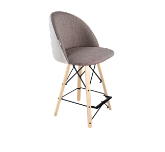 Полубарный стул SHT-ST35-3 / SHT-S80-1 (тростниковый сахар/зефирный/прозрачный лак/черный) в Артеме