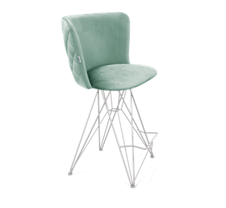 Полубарный стул SHT-ST36-3 / SHT-S66-1 (нежная мята/хром лак) в Артеме