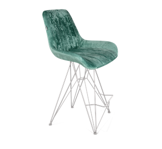 Полубарный стул SHT-ST37 / SHT-S66-1 (зеленый чай/хром лак) в Находке