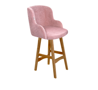 Полубарный стул SHT-ST39 / SHT-S65-1 (пыльная роза/светлый орех) в Артеме