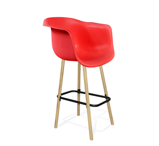 Барный стул SHT-ST31/S94 (красный/прозрачный лак/черный муар) в Находке