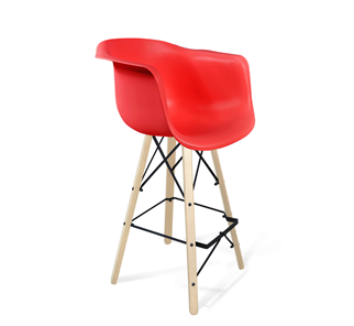Барный стул SHT-ST31/S80 (красный/прозрачный лак/черный) в Артеме