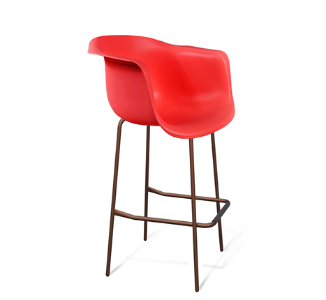 Барный стул SHT-ST31/S29 (красный/медный металлик) во Владивостоке - изображение