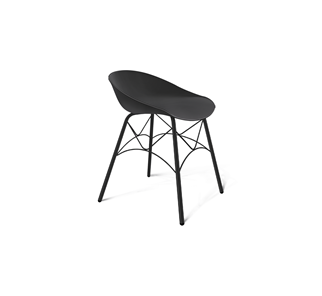 Обеденный стул SHT-ST19/S107 (черный/черный муар) в Уссурийске