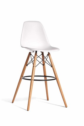 Барный стул DSL 110 Wood bar (белый) в Артеме - изображение