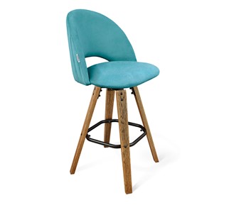 Барный стул SHT-ST29/S93 (голубой pan 278/брашированный коричневый/черный муар) в Артеме - предосмотр 14