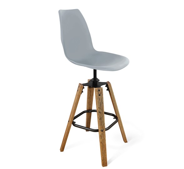 Барный стул SHT-ST29/S93 (голубой pan 278/брашированный коричневый/черный муар) в Артеме - изображение 10