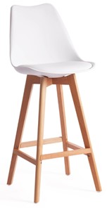 Кухонный барный стул TULIP BAR (mod. C1014H) 57х48х104 белый 018 /натуральный арт.19650 в Артеме - предосмотр