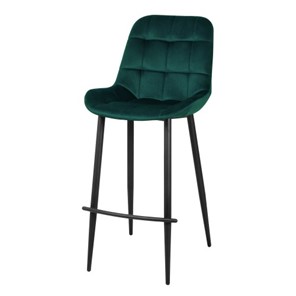 Стул-кресло Тоскана барный СРП-243 эмаль черная Веллюто темно-зеленый во Владивостоке - предосмотр