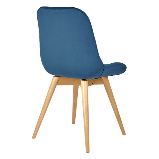 Обеденный стул POLINI Home Verona SD, синий-натуральный во Владивостоке - изображение 3