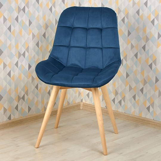Обеденный стул POLINI Home Verona SD, синий-натуральный во Владивостоке - изображение 5