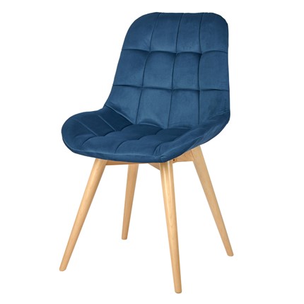 Обеденный стул POLINI Home Verona SD, синий-натуральный во Владивостоке - изображение