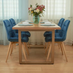 Обеденный стул POLINI Home Verona SD, синий-натуральный во Владивостоке - предосмотр 6