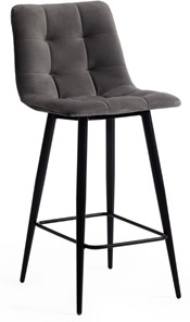 Кухонный полубарный стул CHILLY (mod. 7095пб) 55х44х94 серый barkhat 26/черный арт.19655 в Находке