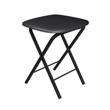 Кухонный табурет Складной СРП-013КВ (квадратное сиденье) Эмаль, черный в Артеме - изображение