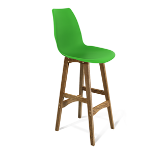 Барный стул SHT-ST29/S65 (зеленый ral 6018/дуб брашированный коричневый) в Артеме