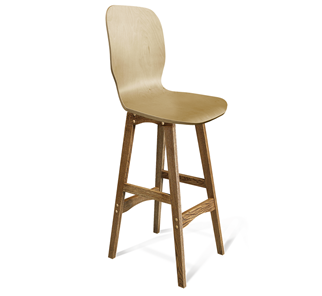 Барный стул SHT-ST15-1/S65 (прозрачный лак/дуб брашированный коричневый) в Артеме