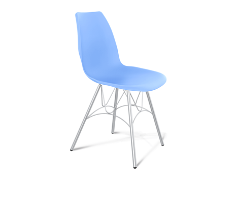 Обеденный стул SHT-ST29/S100 (голубой pan 278/хром лак) во Владивостоке - изображение