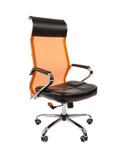 Компьютерное кресло CHAIRMAN 700 сетка, цвет оранжевый в Артеме - предосмотр