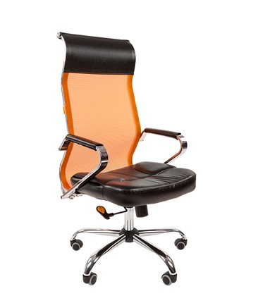 Компьютерное кресло CHAIRMAN 700 сетка, цвет оранжевый в Артеме - изображение