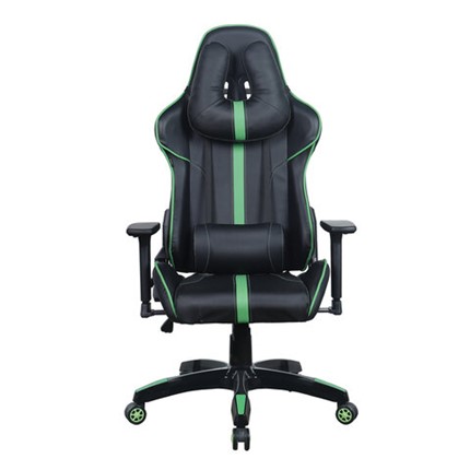 Офисное кресло Brabix GT Carbon GM-120 (две подушки, экокожа, черное/зеленое) во Владивостоке - изображение