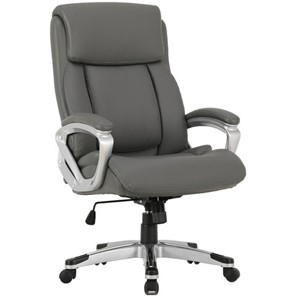 Кресло компьютерное Brabix Premium Level EX-527 (пружинный блок, рециклированная кожа, серое) 531937 в Артеме