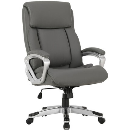 Кресло компьютерное Brabix Premium Level EX-527 (пружинный блок, рециклированная кожа, серое) 531937 в Артеме - изображение