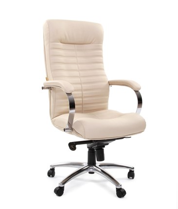 Офисное кресло CHAIRMAN 480 Экокожа Канвас светло-бежевый в Находке - изображение