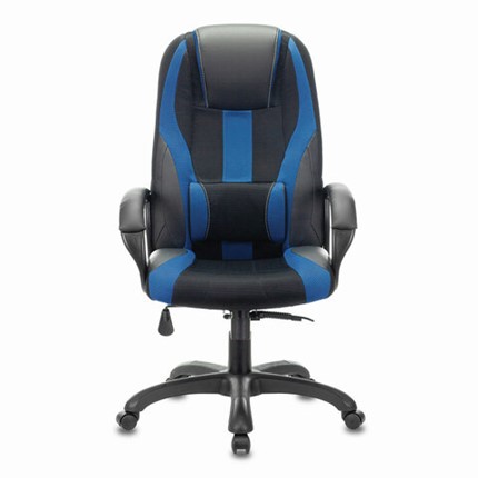 Компьютерное кресло Brabix Premium Rapid GM-102 (экокожа/ткань, черное/синее) во Владивостоке - изображение