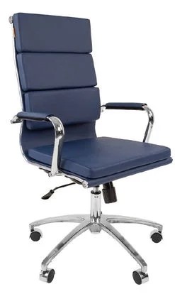 Кресло CHAIRMAN 750 экокожа синяя в Артеме - изображение