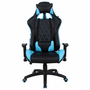 Офисное кресло Brabix GT Master GM-110 (две подушки, экокожа, черное/голубое) 531928 в Уссурийске