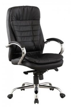 Офисное кресло J 9031-1 экокожа /хром, черный в Уссурийске - изображение