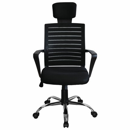 Кресло офисное Brabix Victory MG-016 (подголовник, хром, черное) 531924 в Артеме - изображение